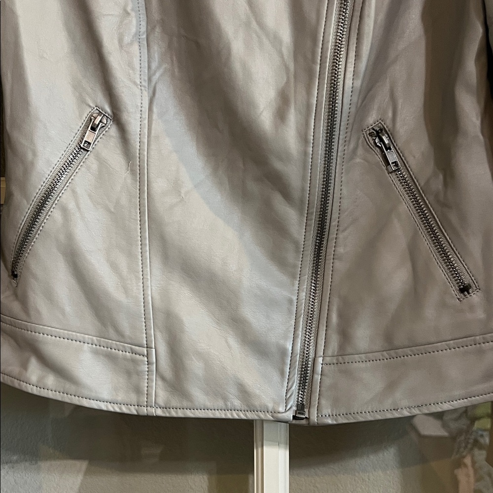 cupcakes & cashmere Gray Leather Jacket - Picture 2 of 10